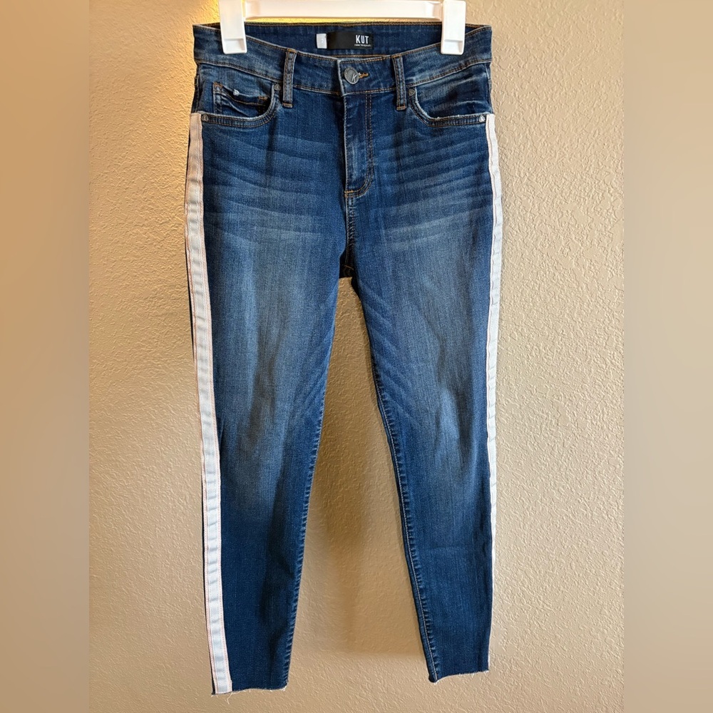 Kut from the Kloth Donna High Rise Ankle Skinny Jeans/ Size 2